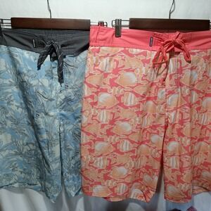 Lot Of Two Ocean And Coast Board Shorts. Size Extra Large. Fish Design.